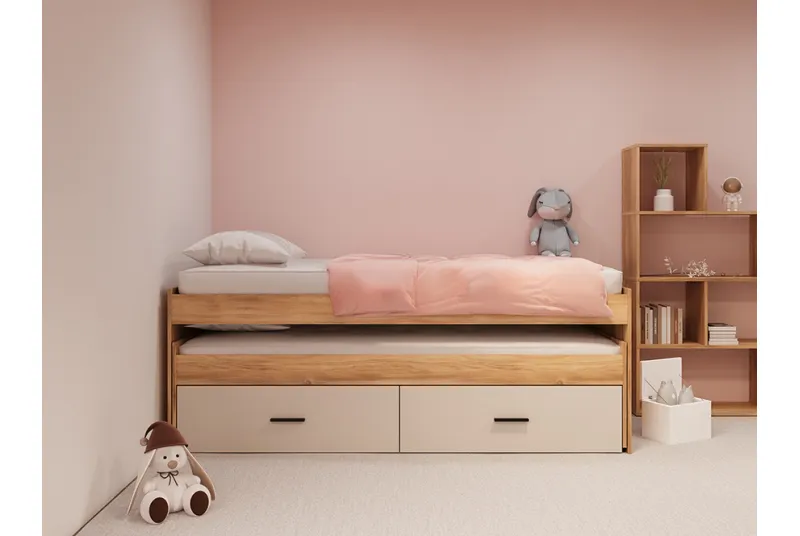 CAMA COMPACTA+C.NIDO RUEDAS ELBA MAUVELLA-BEIG