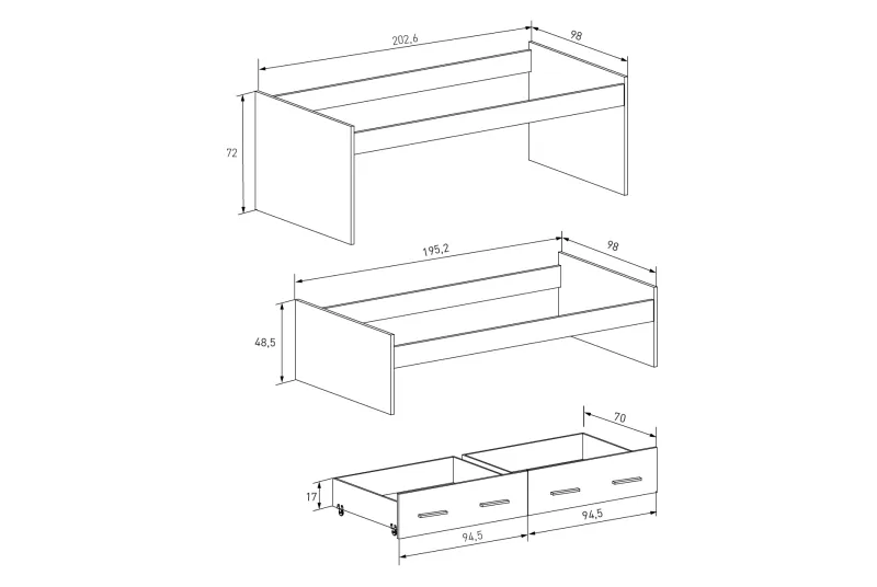 CAMA COMPACTA+C.NIDO RUEDAS ELBA MAUVELLA-BEIG