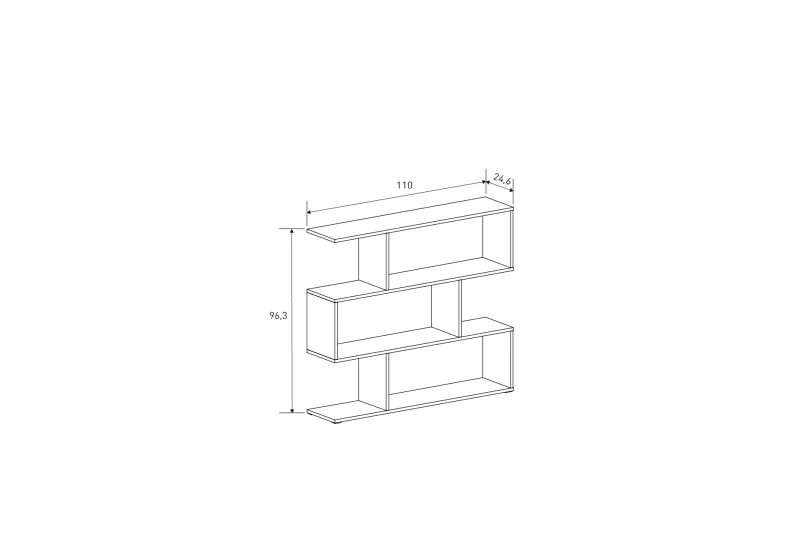 ESTANTERIA ASIMETRICA BAJA ELBA MAUVELLA