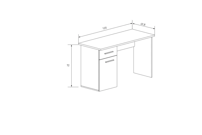 MESA ESTUDIO 1 CAJON 1 PTA. ELBA MAUVELLA-BEIG