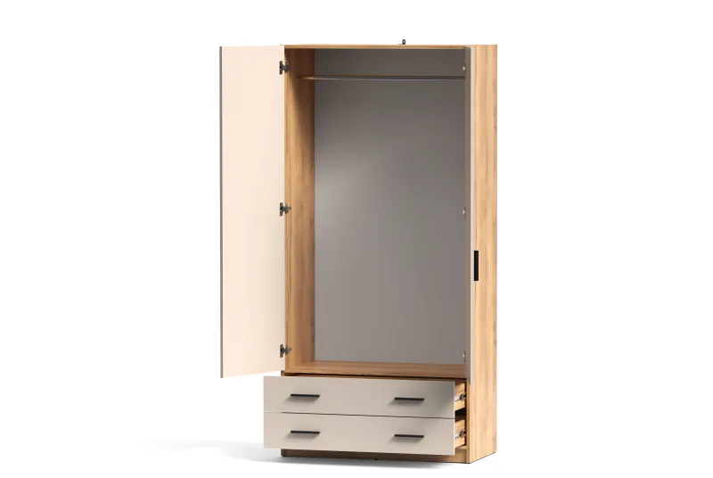 ARMARIO 2PTAS. 2CAJONES GRANDES ELBA MAUVELLA-BEIG