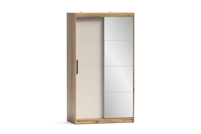 ARMARIO 2P. CORREDERA C/ESPEJO 120CM INOVA MAUVELLA-BEIG