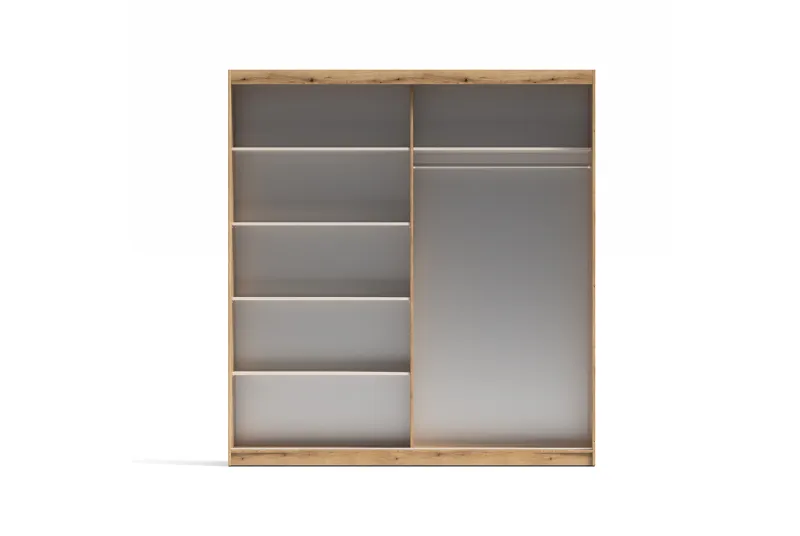 ARMARIO 2P. CORREDERA C/ESPEJO 200CM INOVA MAUVELLA-BEIG