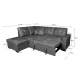 SHAISELONGUE CAMA IZDA. ISIS TAP.MALMO 90 GRIS