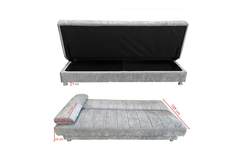 SOFA CAMA CLIC-CLAC C/ARCON KENZO GRIS