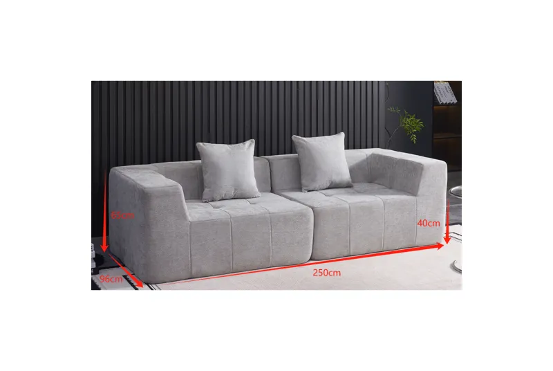 SOFA 3 PLAZAS (ENVASADO AL VACIO) KEN GRIS