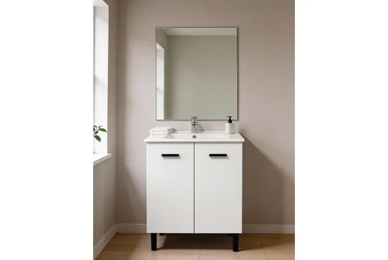 CONJUNTO BAÑO COMPLETO 60CM LUQUE BLANCO SEMIBRILLO