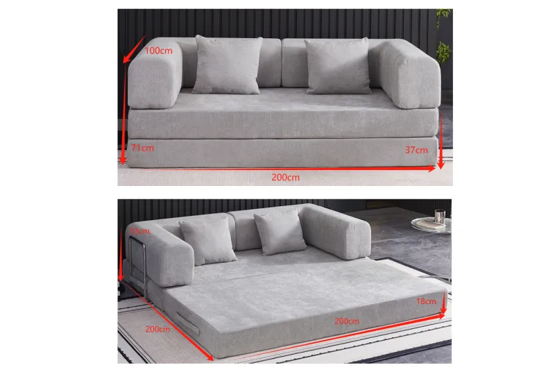 SOFA 3 PLAZAS MULTIPOSICION (ENVASADO AL VACIO) OSLO GRIS