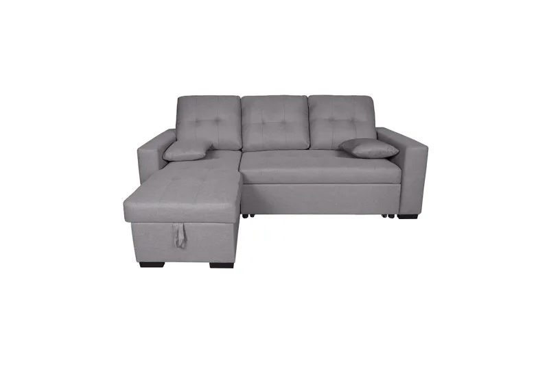 SHAISELONGUE CAMA C/ARCÓN SALEM TAP.MALMO 90 GRIS