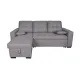 SHAISELONGUE CAMA C/ARCÓN SALEM TAP.MALMO 90 GRIS