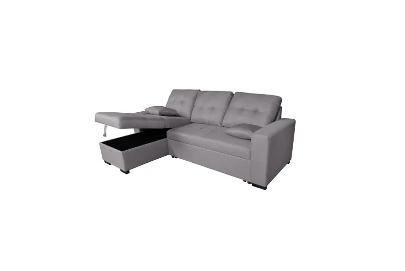 SHAISELONGUE CAMA C/ARCÓN SALEM TAP.MALMO 90 GRIS