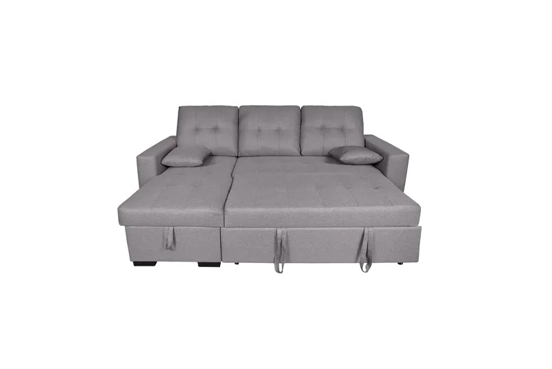 SHAISELONGUE CAMA C/ARCÓN SALEM TAP.MALMO 90 GRIS