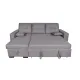 SHAISELONGUE CAMA C/ARCÓN SALEM TAP.MALMO 90 GRIS