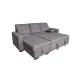 SHAISELONGUE CAMA C/ARCÓN SALEM TAP.MALMO 90 GRIS