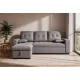 SHAISELONGUE CAMA C/ARCÓN SALEM TAP.MALMO 90 GRIS