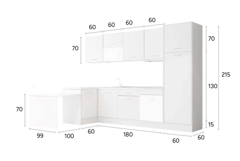 EXPORT COMPOSICION 03 COCINA 300X220CM ANTRACITA-MEDIEVAL