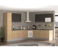 EXPORT COMPOSICION 05 COCINA 340X240CM ROBLE-ANTRACITA