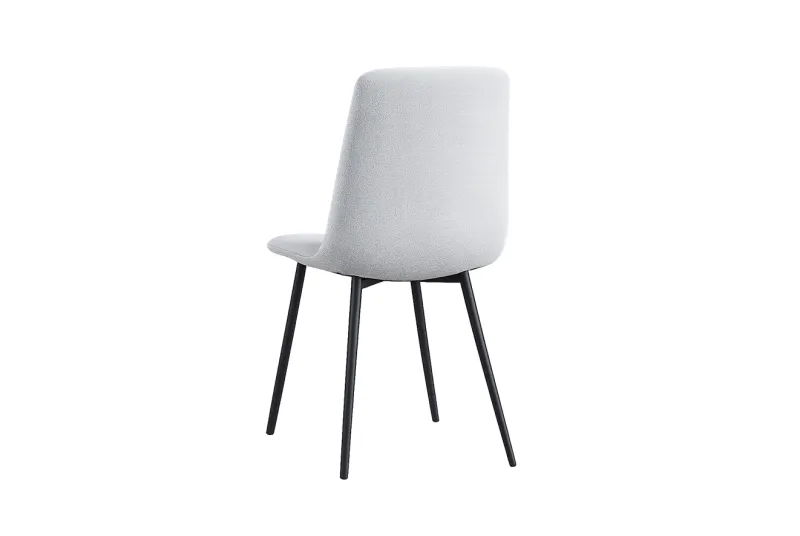 JUEGO DE 6 SILLAS T.TELA P/METAL FENDER GRIS