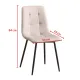 JUEGO DE 6 SILLAS T.TELA P/METAL FENDER BEIG