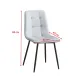 JUEGO DE 6 SILLAS T.TELA P/METAL FENDER GRIS