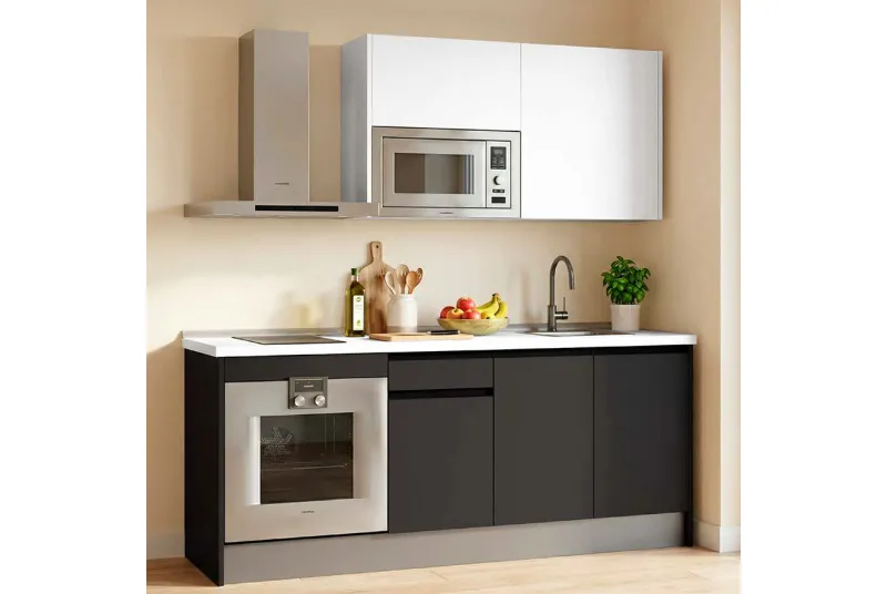COMPOSICION COCINA 184CM. VINCI TOOP ANTRACITA TECH