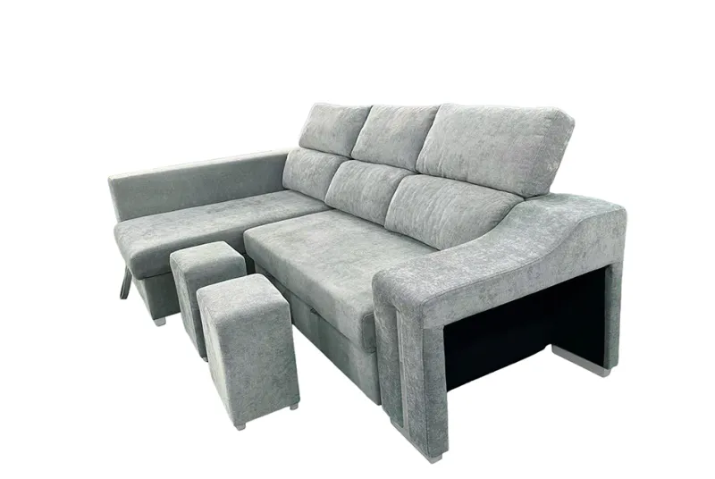 SHAISELONGUE CAMA IZDA. CARLA GRIS