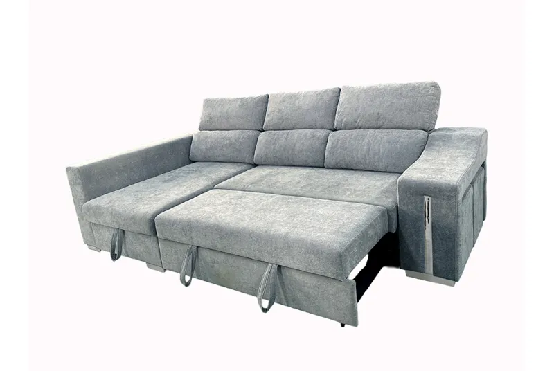 SHAISELONGUE CAMA IZDA. CARLA GRIS