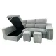 SHAISELONGUE CAMA IZDA. CARLA GRIS