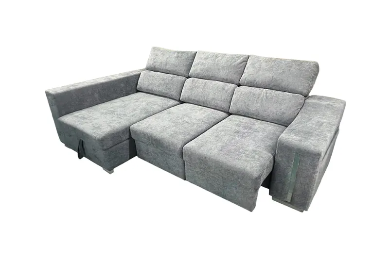 SHAISELONGUE CAMA XL IZDA. MENUA GRIS