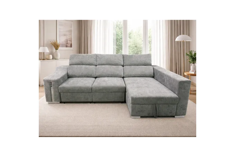 SHAISELONGUE CAMA XL DCHA. MENUA GRIS