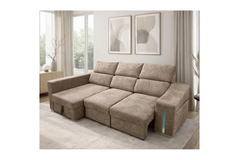 SHAISELONGUE CAMA XL IZDA. MENUA BEIG