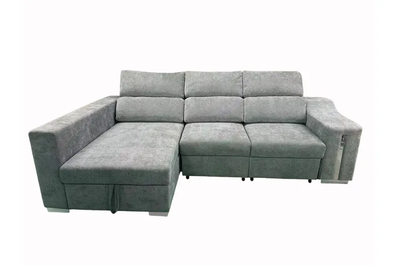 SHAISELONGUE CAMA XL IZDA. MENUA GRIS
