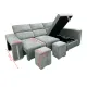 SHAISELONGUE CAMA XL IZDA. MENUA GRIS