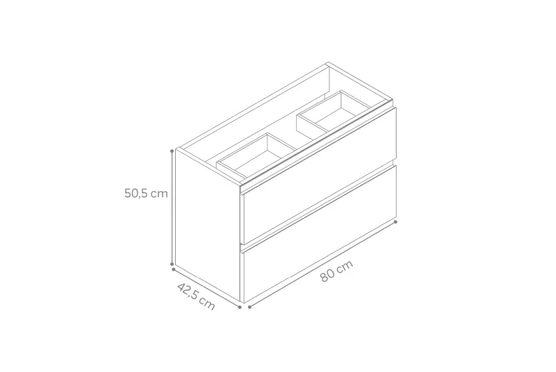 CONJUNTO BAÑO MUEBLE 2C-80CM FAMILY TECH MEDIEVAL MEDIO