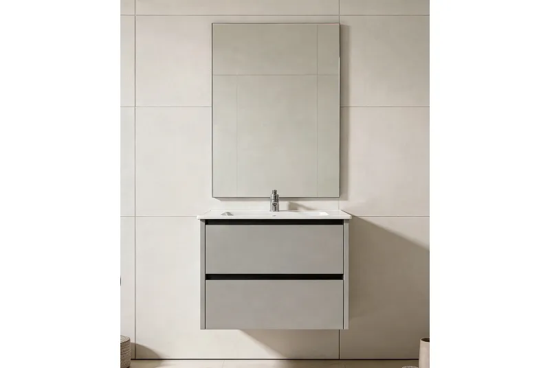 CONJUNTO BAÑO MUEBLE 2C-60CM FAMILY TECH GRIS DOVE