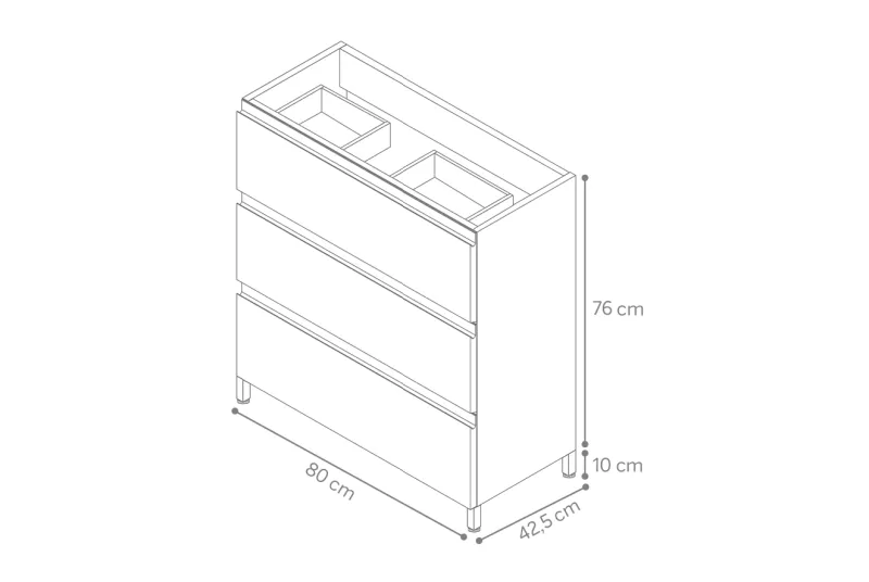 CONJUNTO BAÑO MUEBLE 3C-80CM+ COLUMNA FAMILY TECH MEDIEVAL MEDIO