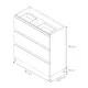 CONJUNTO BAÑO MUEBLE 3C-80CM+ COLUMNA FAMILY TECH MEDIEVAL MEDIO
