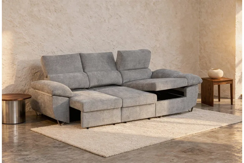 SHAISELONGUE DCHA. CAMA C/ARCÓN ABAD GRIS