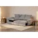 SHAISELONGUE IZDA. CAMA C/ARCÓN ABAD GRIS