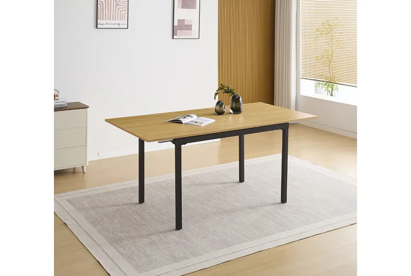 MESA RECTANGULAR EXT.TAPA MDF CAMDEN NEGRO