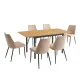 CONJUNTO MESA EXT. CAMDEN + 6 SILLAS MORGAN BEIG