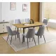 CONJUNTO MESA EXT. CAMDEN + 6 SILLAS MORGAN GRIS