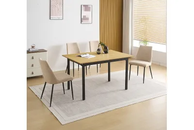 CONJUNTO MESA EXT. CAMDEN + 4 SILLAS MORGAN BEIG