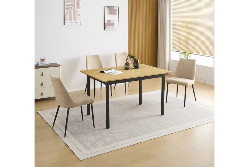 CONJUNTO MESA EXT. CAMDEN + 4 SILLAS MORGAN BEIG