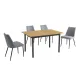 CONJUNTO MESA EXT. CAMDEN + 4 SILLAS MORGAN GRIS