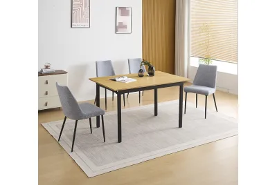 CONJUNTO MESA EXT. CAMDEN + 4 SILLAS MORGAN GRIS