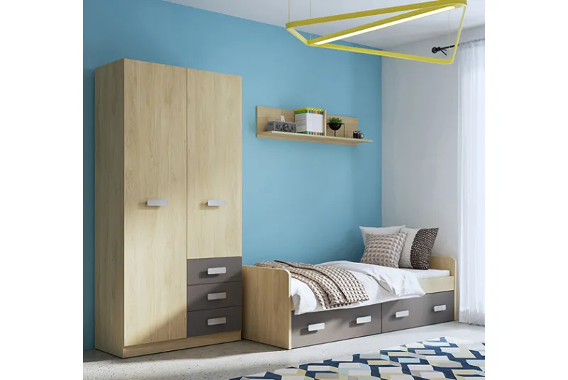 DORMITORIO JUVENIL C/ARMARIO DONALD AMB.07-B