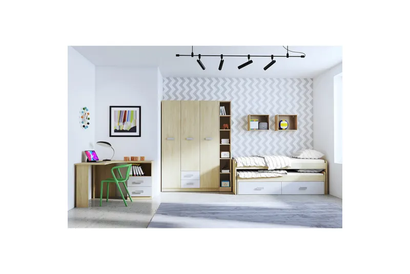 DORMITORIO JUVENIL C/ARMARIO DONALD AMB.15