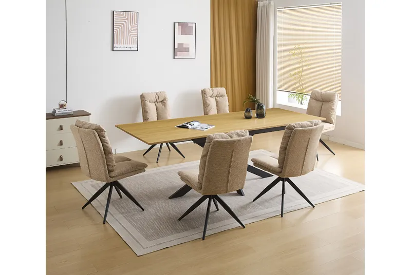 CONJUNTO MESA EXT. KELLER + 6 SILLAS SHELTON BEIG