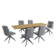 CONJUNTO MESA EXT. KELLER + 6 SILLAS SHELTON GRIS
